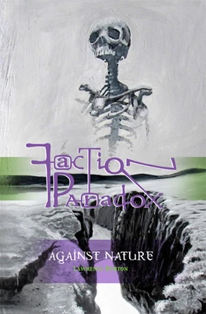 Image of Against Nature; a skeleton hovering above a chasm